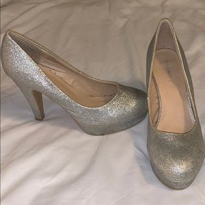 Fun and sexy sparkly silver Madden Girl heels!